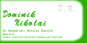 dominik nikolai business card